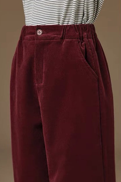 Junc Corduroy Trousers | Maroon Oak