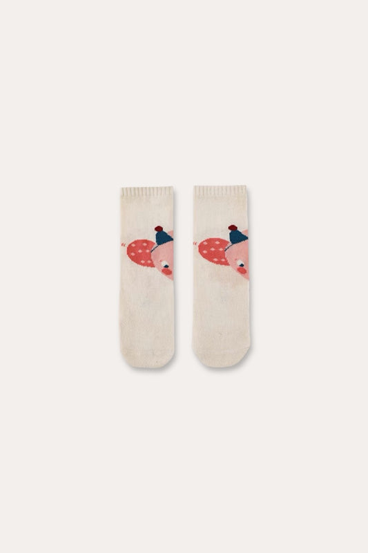 Happy Zoo Elephant Socks | Pink