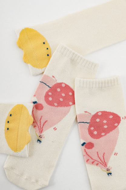 Happy Zoo Elephant Socks | Pink