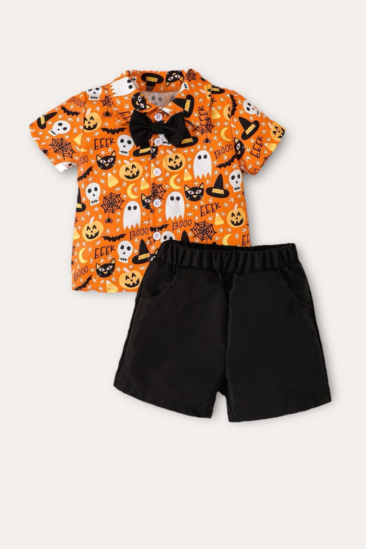 Boo Halloween Set Shirt | Orange