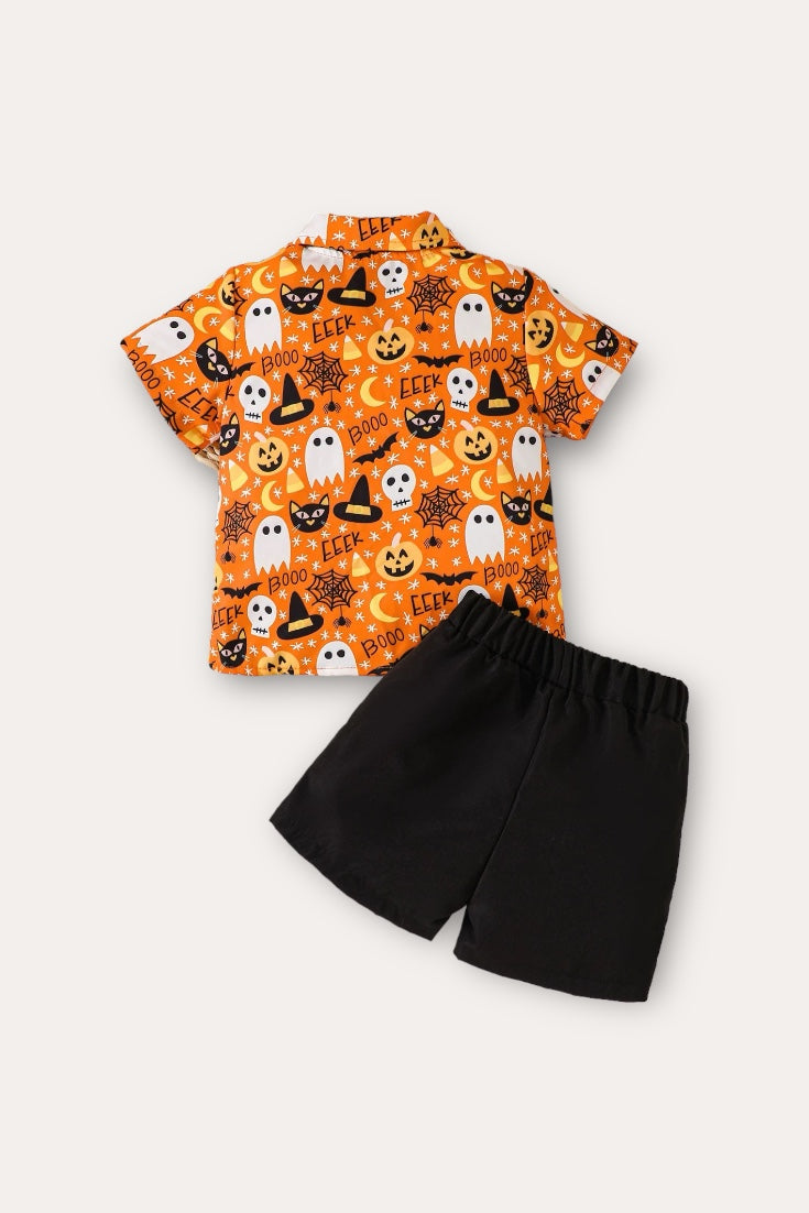 Boo Halloween Set Shirt | Orange