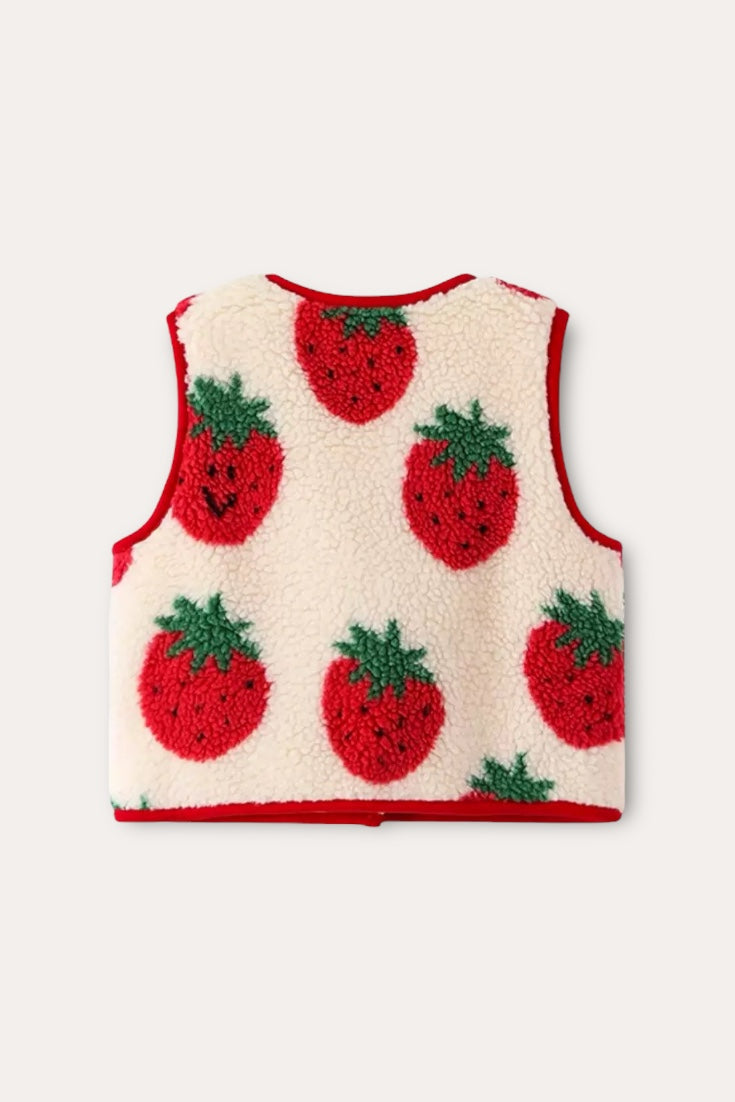 Cherry Wool Vest | Pink