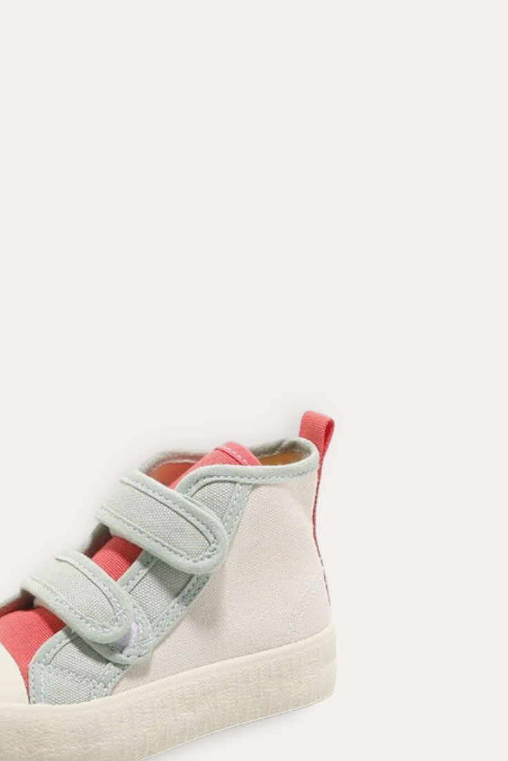 Patchwork Canvas High Sneakers | Rose