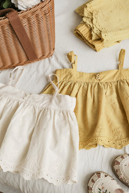 Lace Embroidery Set | Yellow