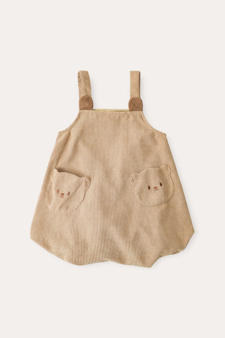 Bear Corduroy Dress | Ochre