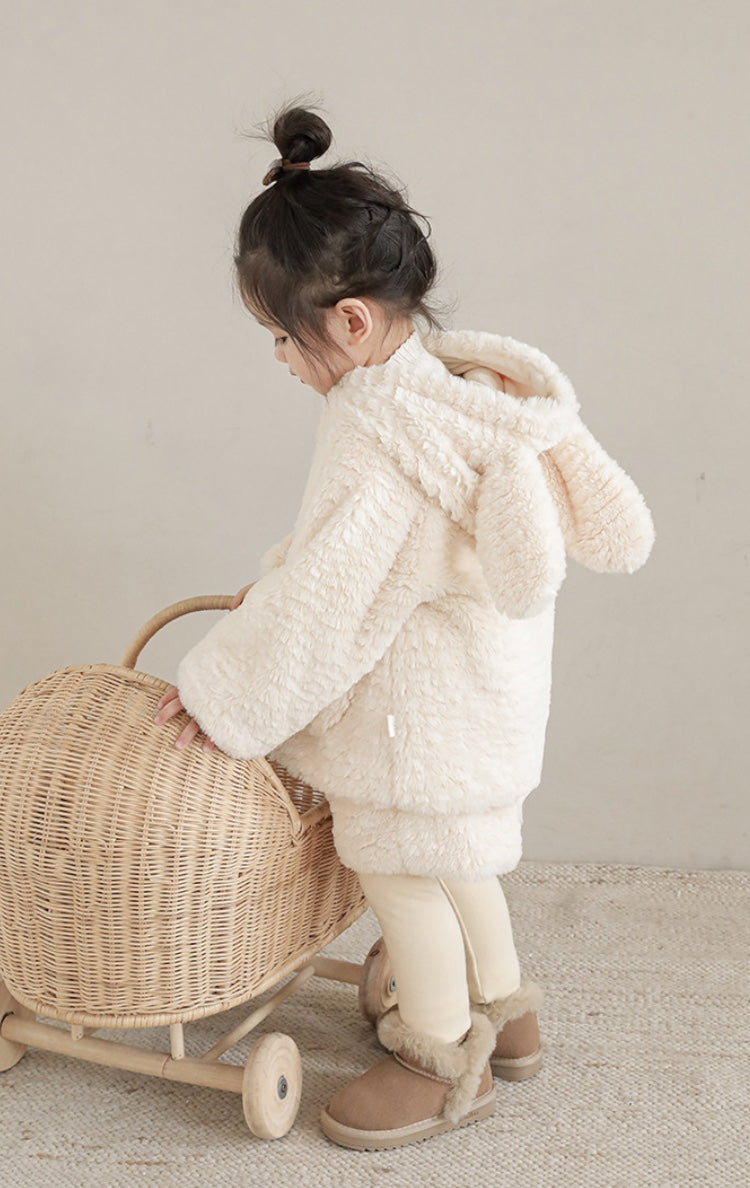 Bunny Teddy Set Jacket | Beige