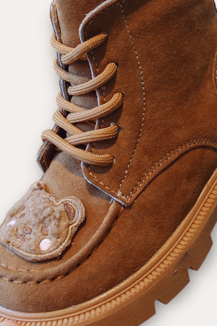 Split Suede Bear Boots | Brown