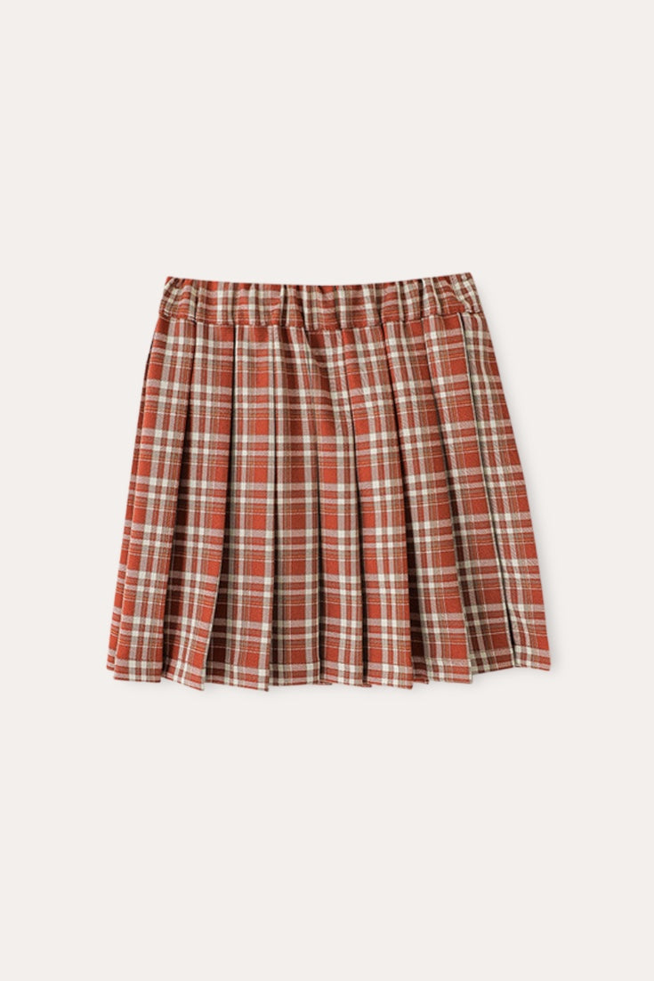 Give Plaid Skirt | Red