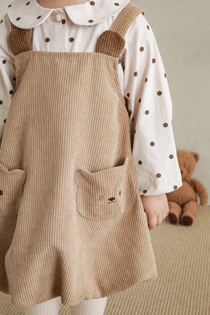 Bear Corduroy Dress | Ochre