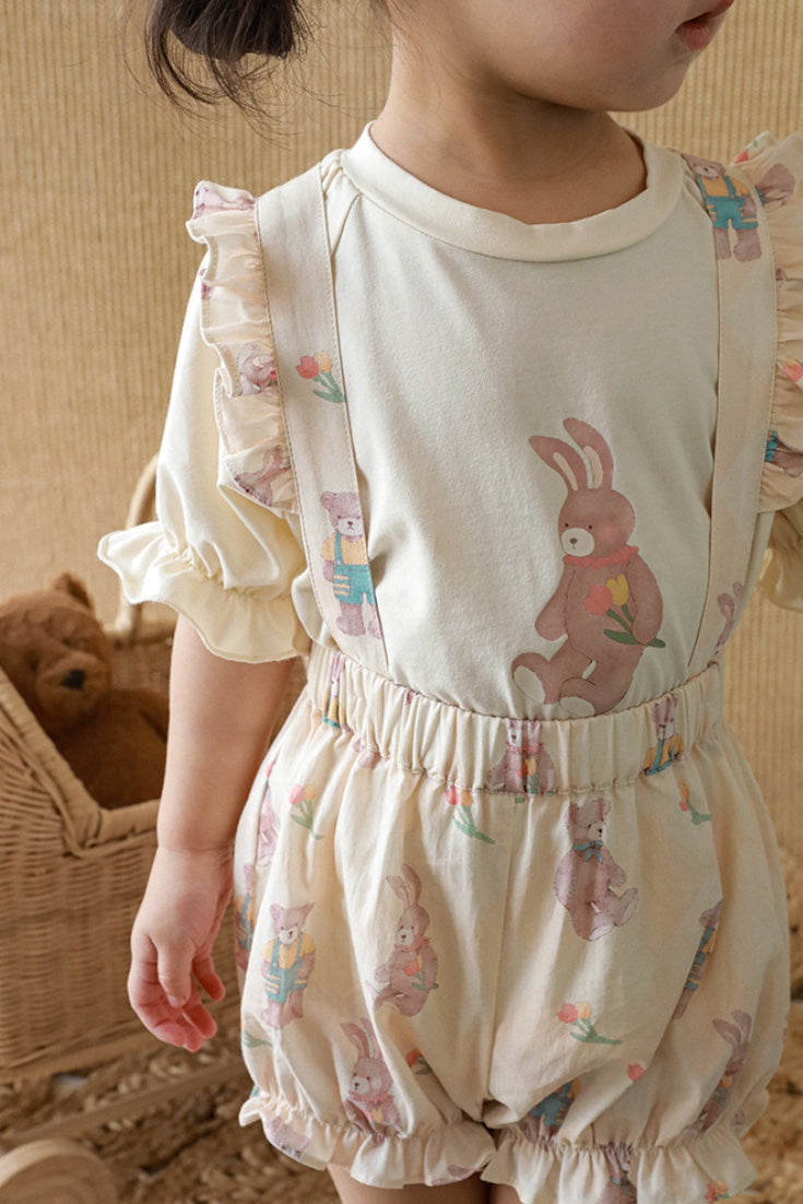 Bunny And Bear Bloomers | Beige