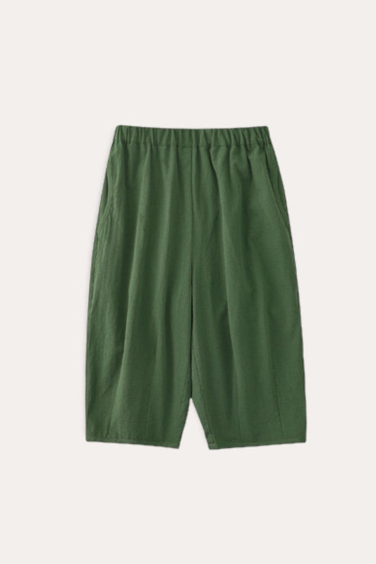Organic Cotton Wide Leg Pant | Green