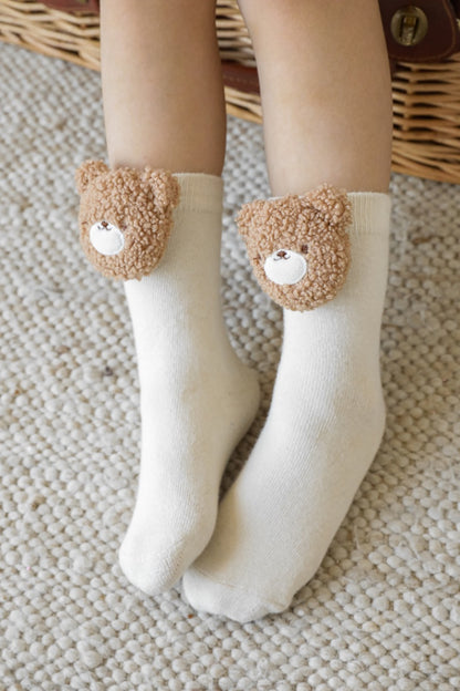 Teddy Bear Socks | Beige