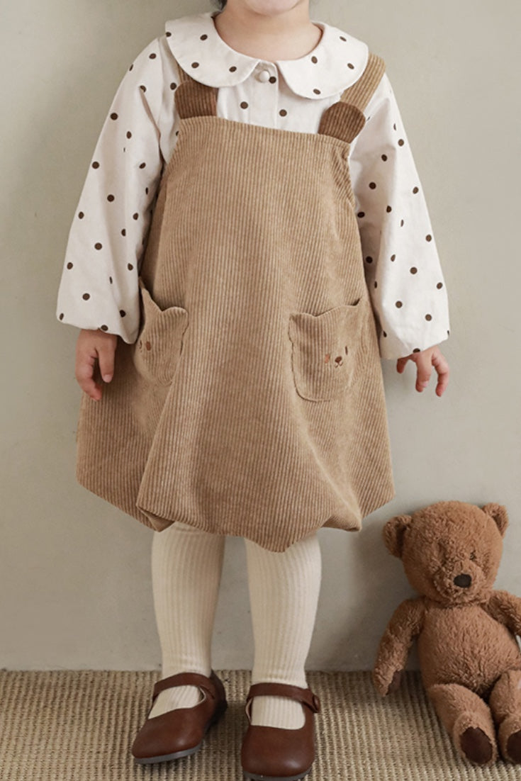 Bear Corduroy Dress | Ochre
