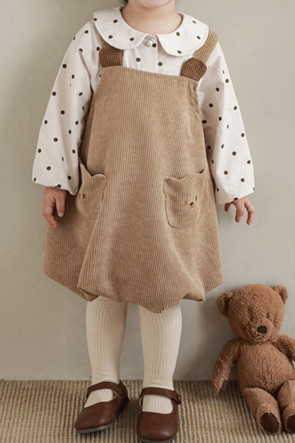 Bear Corduroy Dress | Ochre