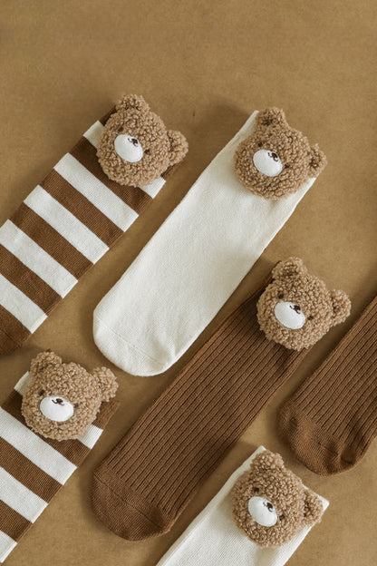 Teddy Bear Socks | Beige