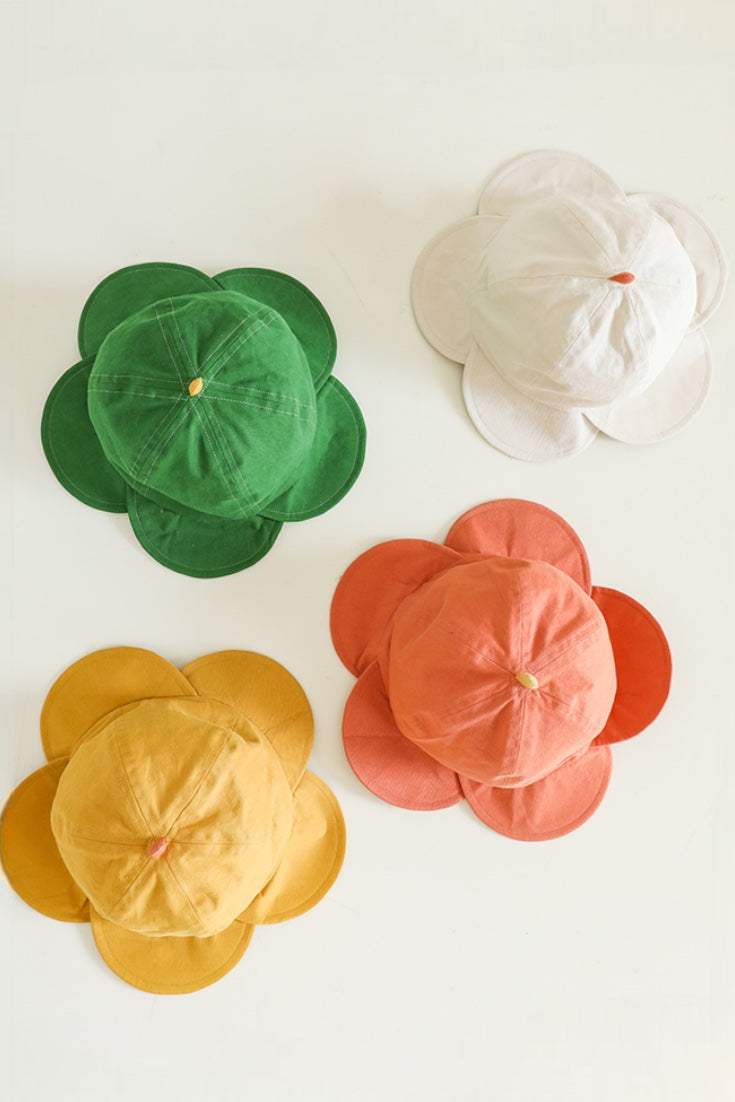 Flower Cotton Hat | Orange