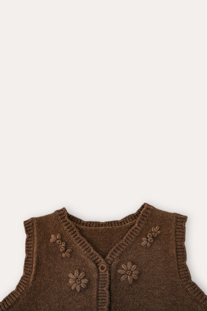Faine Sweater Vest | Brown