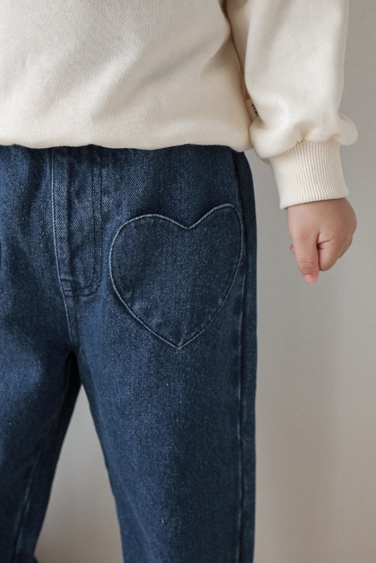 Heart Comfy Jeans | Blue