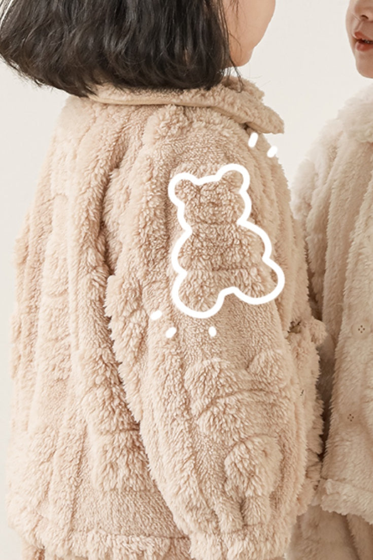 Cozy Bear Pajamas Set | Ochre