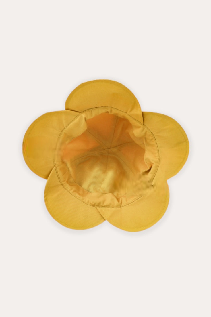 Flower Cotton Hats | Yellow