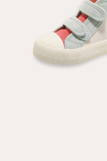 Patchwork Canvas High Sneakers | Rose