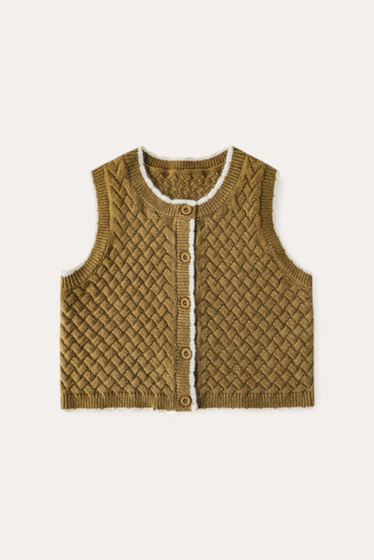 Argyle Sweater Vest | Yellow