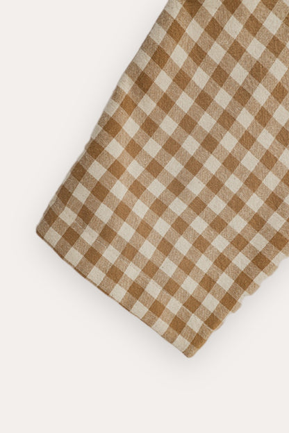 Bear Flip Checkered Hooded Jacket | Khaki