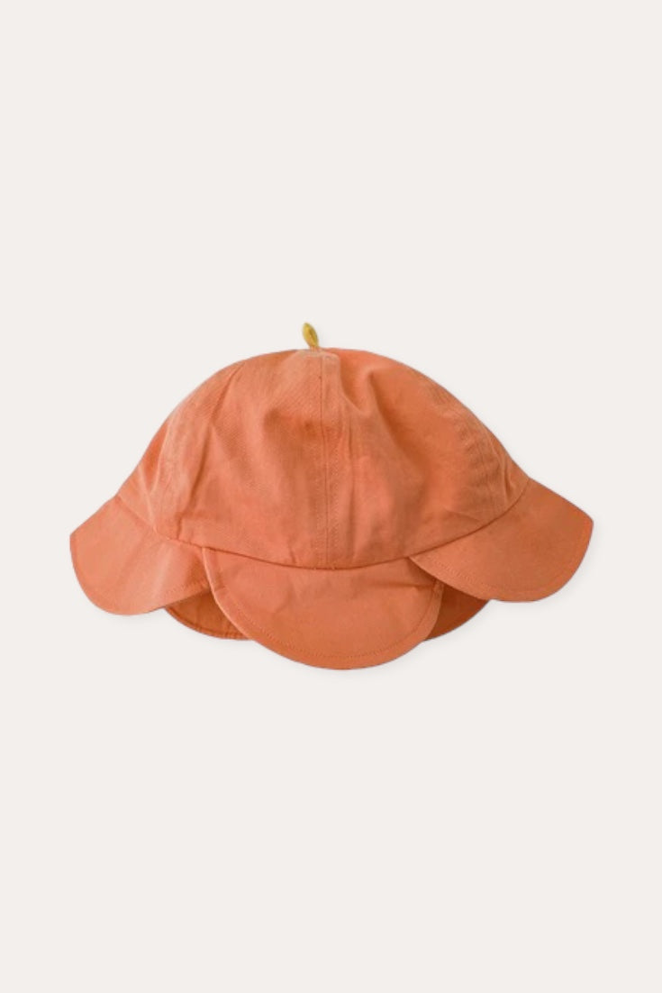 Flower Cotton Hat | Orange