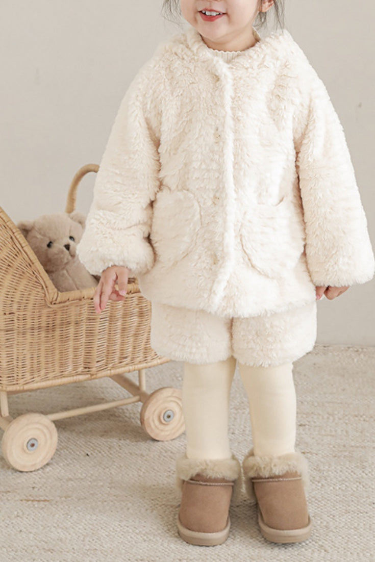 Bunny Teddy Set Jacket | Beige