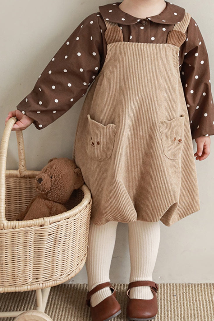 Bear Corduroy Dress | Ochre