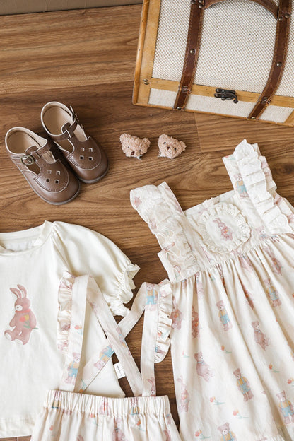 Bunny and Teddy Dress | Beige