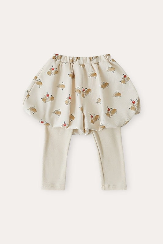 Apple And Bunny Bloomers Legs |Beige