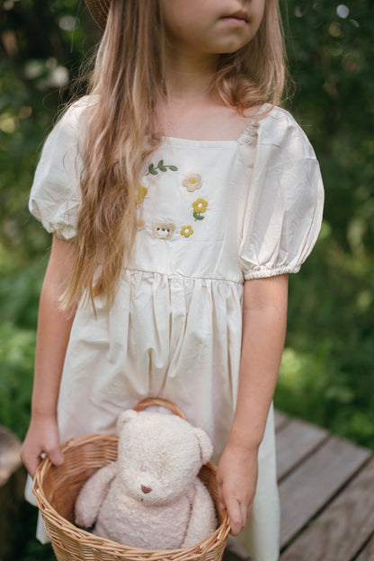 Bear Flower Dress | Beige