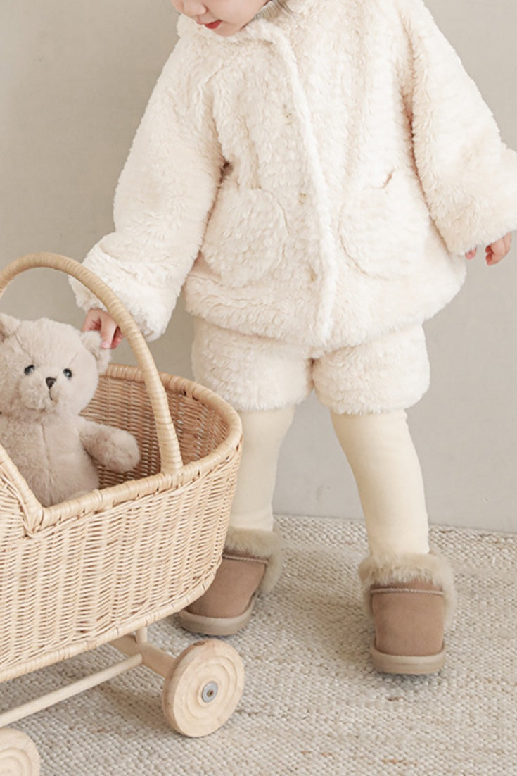 Bunny Teddy Set Jacket | Beige