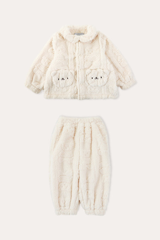 Cozy Bear Pajamas Set | Beige