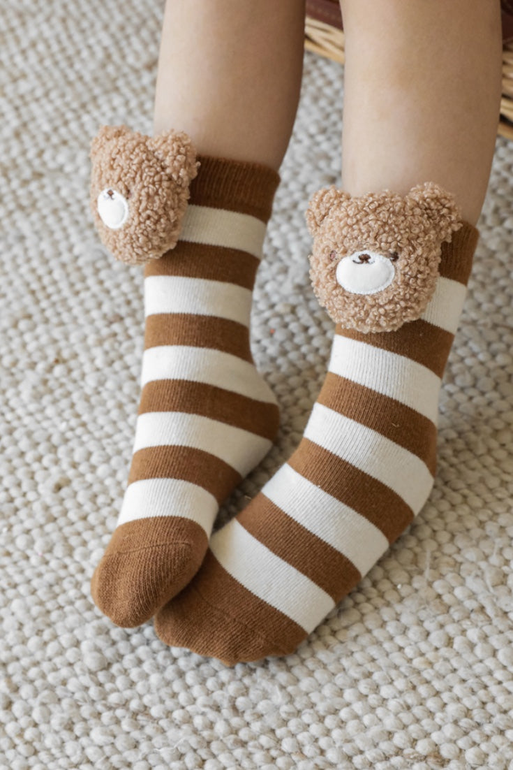Teddy Bear Socks | Striped