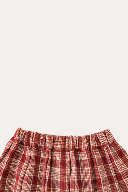 Lsa Plaid Skirt | Red