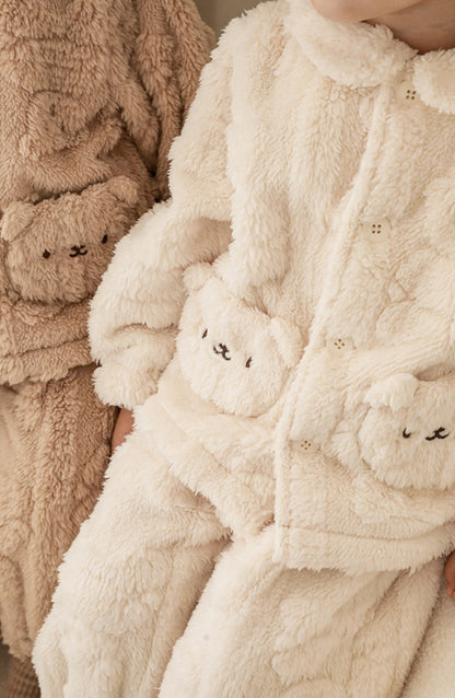 Cozy Bear Pajamas Set | Beige