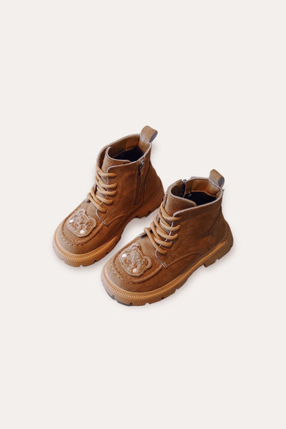 Split Suede Bear Boots | Brown