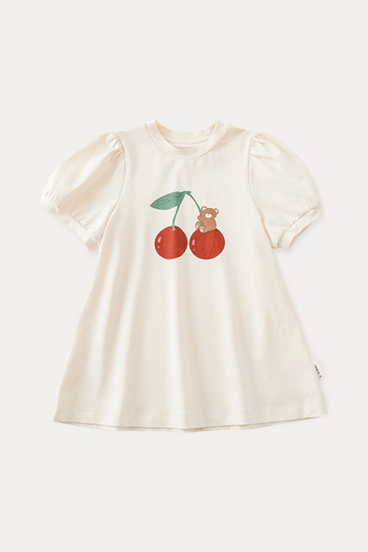 Cherry Bear T-shirt | Beige
