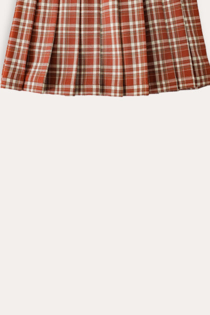 Give Plaid Skirt | Red