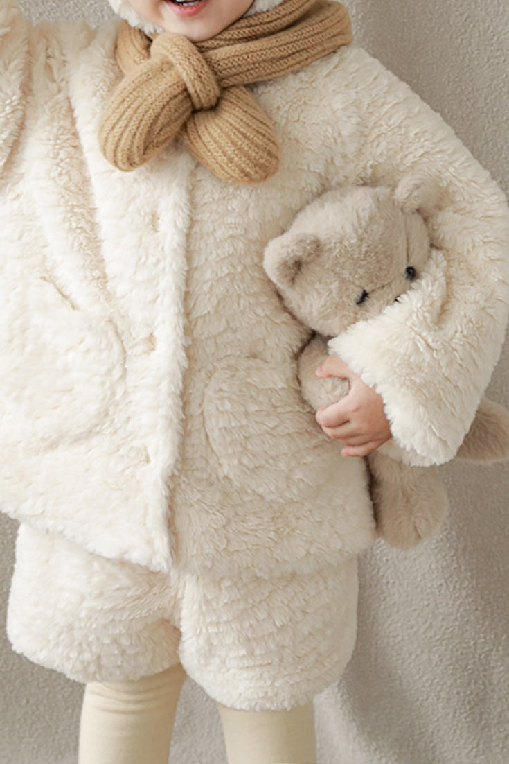 Bunny Teddy Set Jacket | Beige