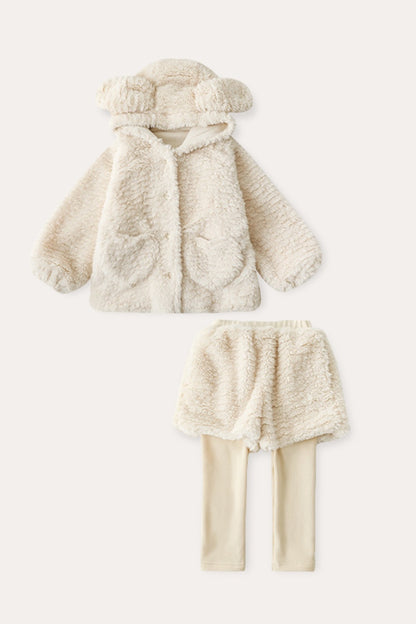 Bunny Teddy Set Jacket | Beige