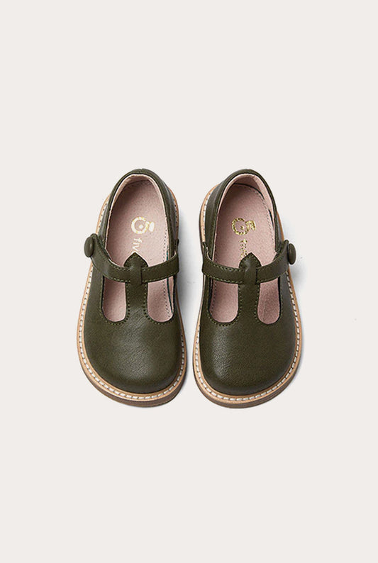 Casual Leather Shoes | Matte Green