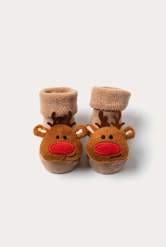 Reindeer Socks | Brown