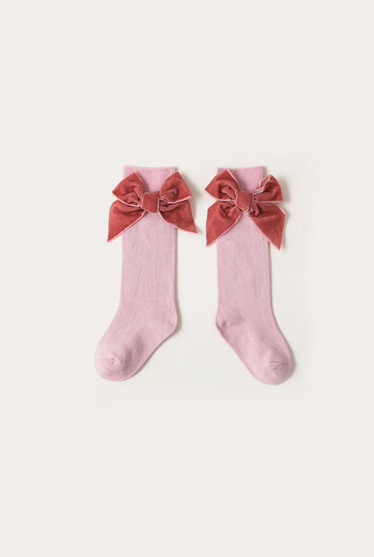 Christmas Socks | Bowknot - Pink