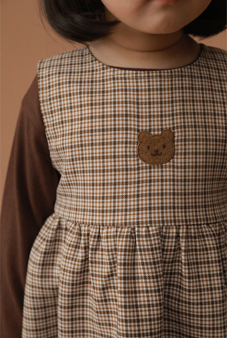 Teddy Bear Sleeveless Dress | Brown