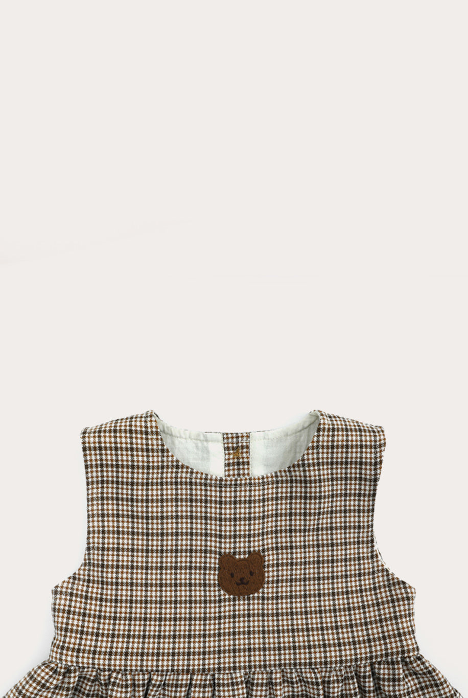 Teddy Bear Sleeveless Dress | Brown