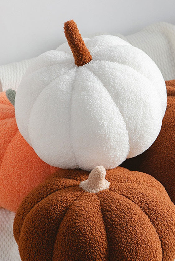 Halloween Pumpkin Pillow | White