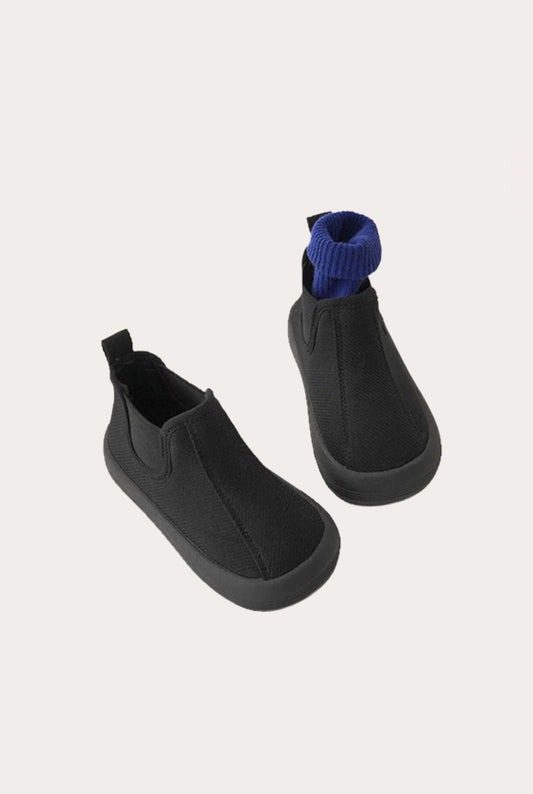 Short Boots British Style Cloth | Black